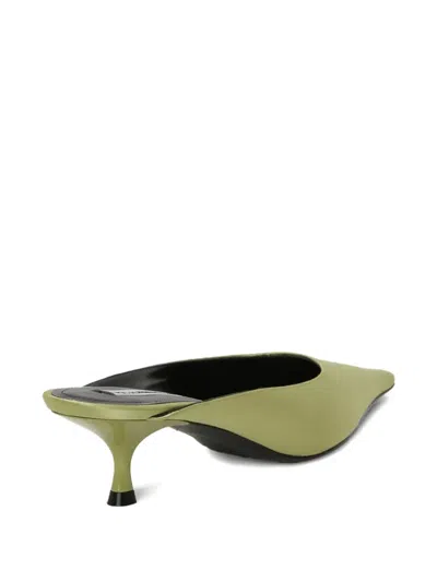 Victoria Beckham 45mm Sloan Pointed-toe Satin Mules