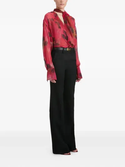 Victoria Beckham Tailored Straight Leg Trousers In Black