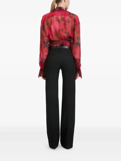 Victoria Beckham Tailored Straight Leg Trousers In Black