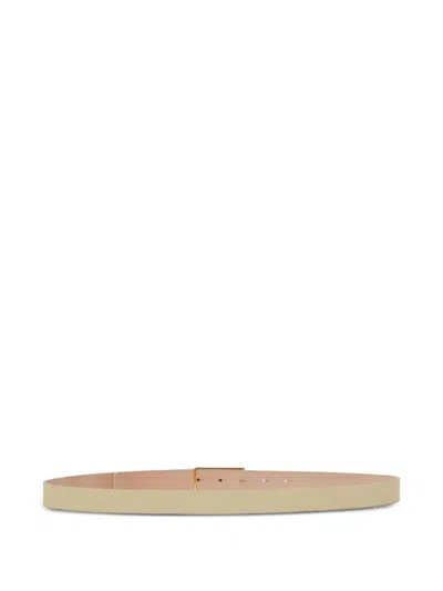 Victoria Beckham Gold-tone Buckle Belt In Neutral