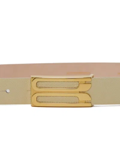 Victoria Beckham Gold-tone Buckle Belt In Neutral