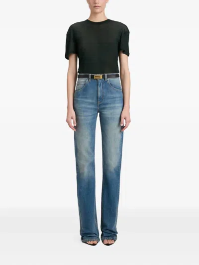 Victoria Beckham Asymmetric T-shirt In Black