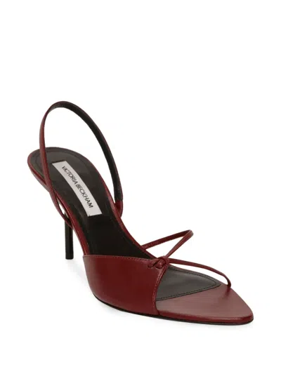 Victoria Beckham 75mm Harlow Slingback Stiletto Sandals In Red