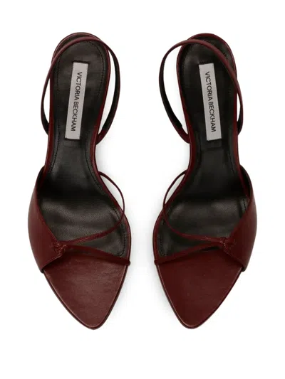 Victoria Beckham 75mm Harlow Slingback Stiletto Sandals In Red
