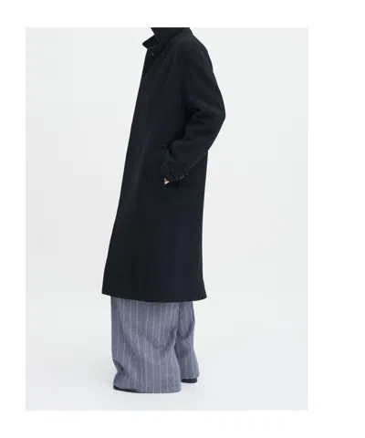 Filippa K Wool Blend Car Coat With Recycled Materials In Blue
