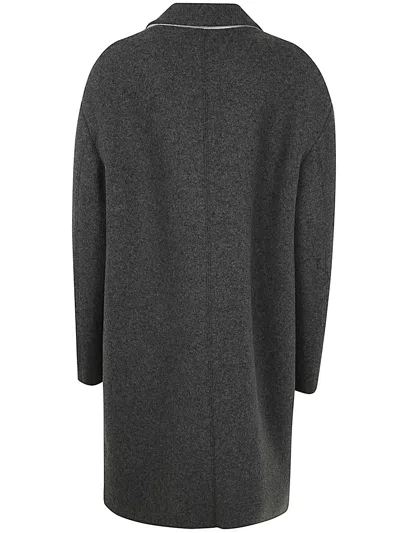 N°21 Jersey Coat In Black