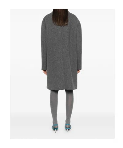 N°21 Jersey Coat In Black
