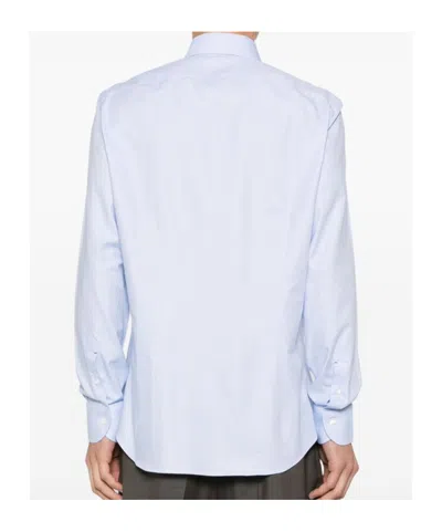 Mazzarelli Cotton Shirt In Blue