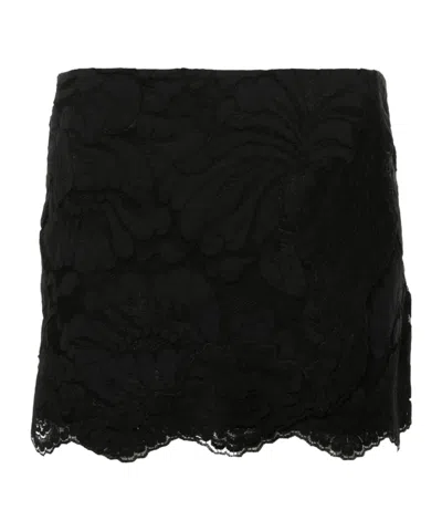 N°21 Floral-lace Mini Skirt