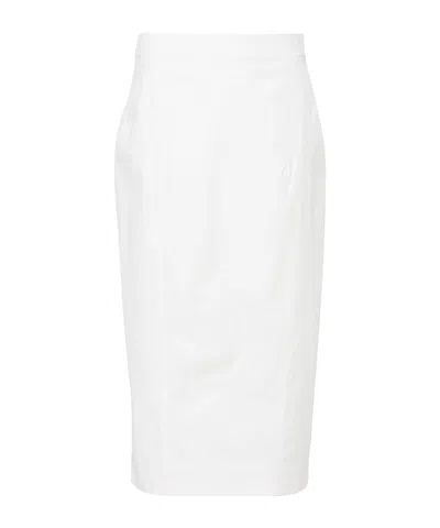 N°21 Panelled Midi Skirt In White
