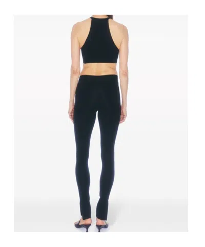 Filippa K Layered High Neck Halterneck Sports Bra In Black