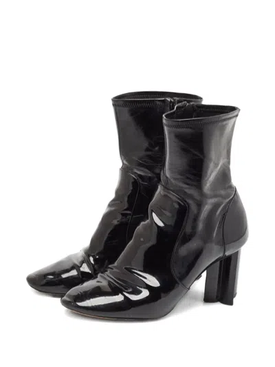 Pre-owned Louis Vuitton Patent-leather Block-heel Boots