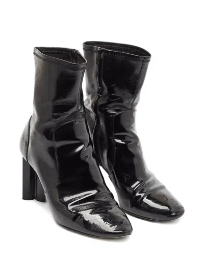 Pre-owned Louis Vuitton Patent-leather Block-heel Boots