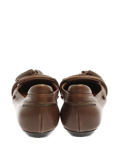 Pre-owned Givenchy 2024 Tassel-detail Leather Flats In Brown