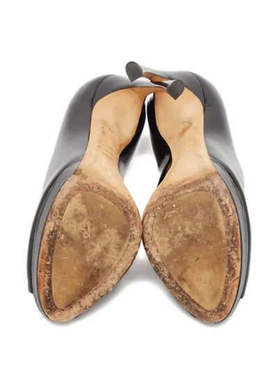 Pre-owned Dior Patent Leather Peep-toe Pumps