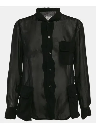 Pre-owned Comme Des Garçons 2024 Crepe Shirt In Black