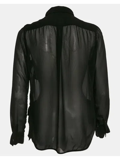 Pre-owned Comme Des Garçons 2024 Crepe Shirt In Black