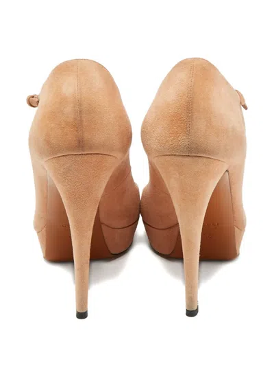Pre-owned Gucci T-strap Platform Pumps In Pink