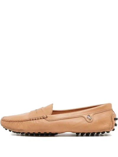 Pre-owned Tod's Vintage Leather Loafers In Brown