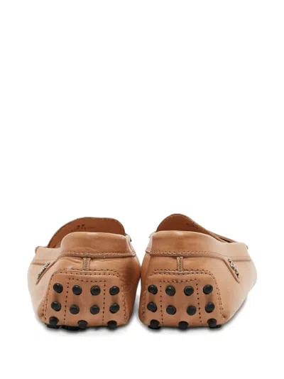 Pre-owned Tod's Vintage Leather Loafers In Brown