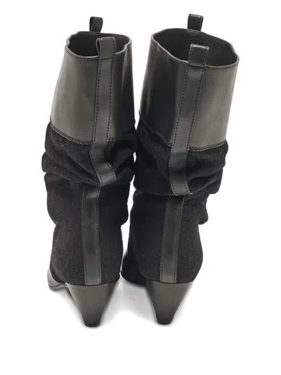 Pre-owned Stella Mccartney Leather-trim Canvas Boots