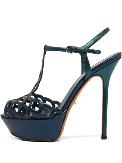 Pre-owned Sergio Rossi Vintage Platform T-strap Sandals
