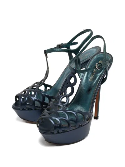 Pre-owned Sergio Rossi Vintage Platform T-strap Sandals