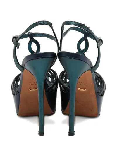 Pre-owned Sergio Rossi Vintage Platform T-strap Sandals
