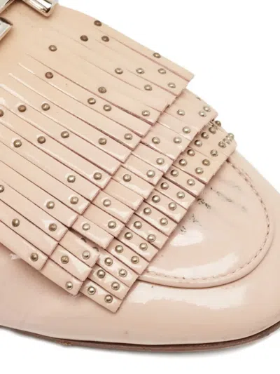 Pre-owned Tod's Vintage Fringed Studded Mules
