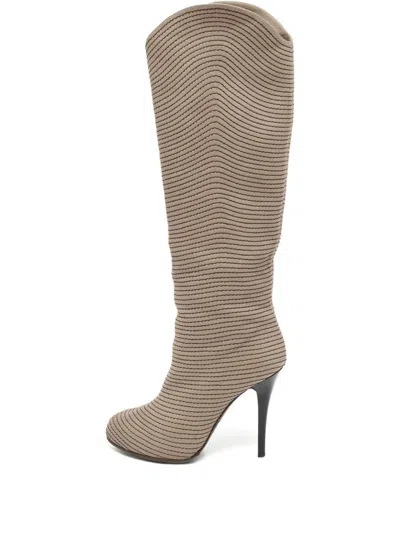 Pre-owned Giuseppe Zanotti Vintage Stitched Leather Boots In Neutral