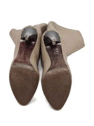 Pre-owned Giuseppe Zanotti Vintage Stitched Leather Boots In Neutral