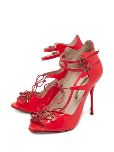 Pre-owned Sophia Webster Patent Leather Bow Sandals