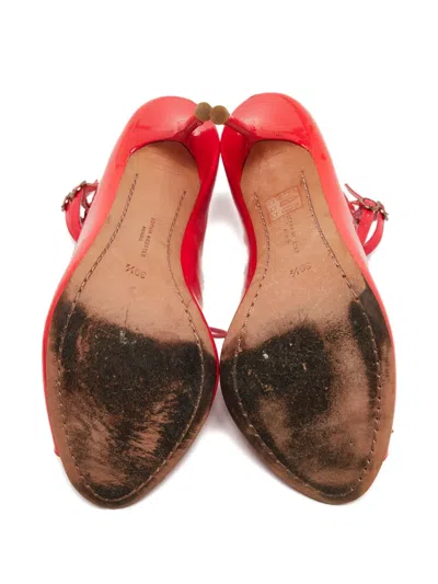 Pre-owned Sophia Webster Patent Leather Bow Sandals