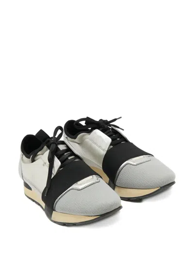 Pre-owned Balenciaga Low-top Sneakers In Silver