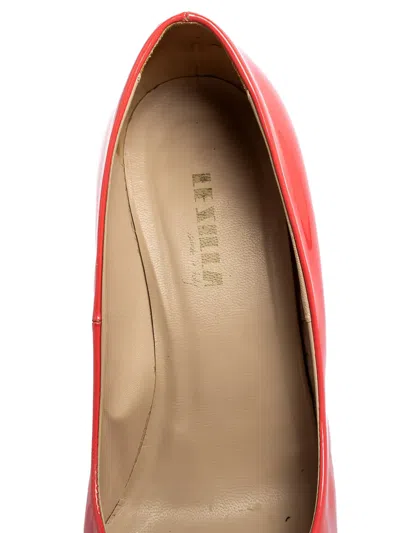Pre-owned Le Silla Patent Leather Peep-toe Pumps In Pink