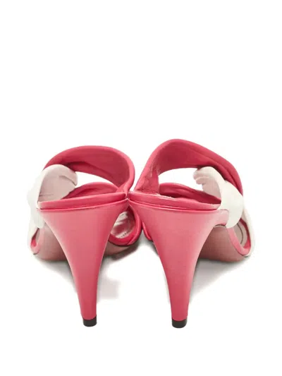 Pre-owned Givenchy Twisted Leather Slides In Pink