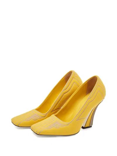Pre-owned Fendi 2024 F-motif Pumps In Yellow