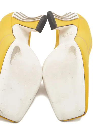 Pre-owned Fendi 2024 F-motif Pumps In Yellow