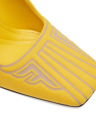 Pre-owned Fendi 2024 F-motif Pumps In Yellow
