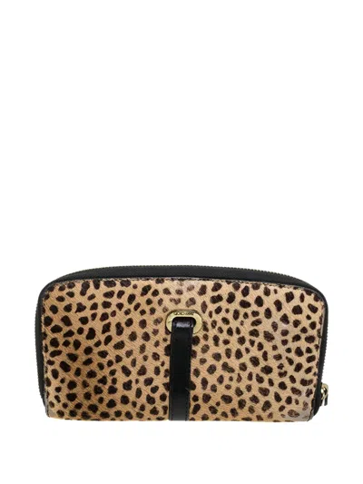 Pre-owned Jimmy Choo Leopard-print Zip Wallet