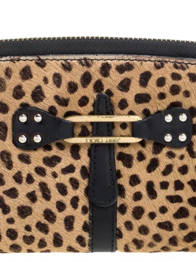 Pre-owned Jimmy Choo Leopard-print Zip Wallet