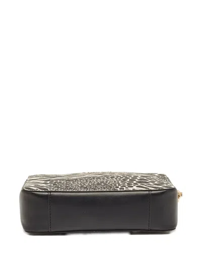 Pre-owned Michael Kors Vintage Animal-print Crossbody Bag In Black
