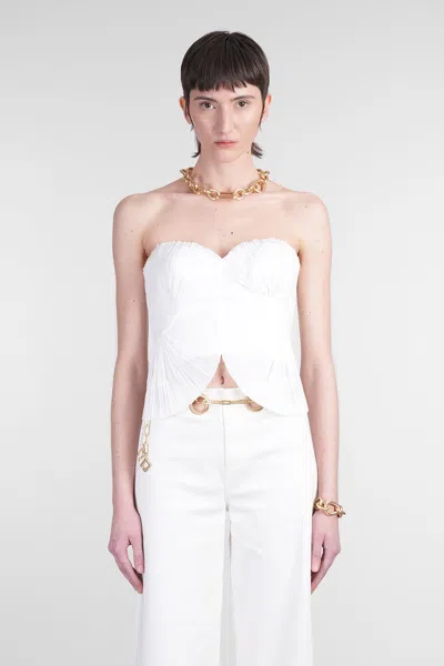 Cult Gaia Jace Topwear In White Cotton In White