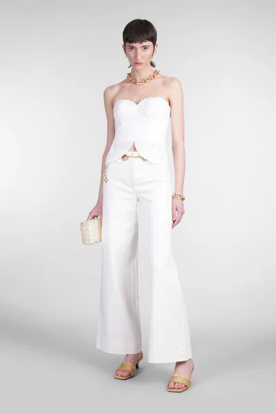 Cult Gaia Jace Topwear In White Cotton In White