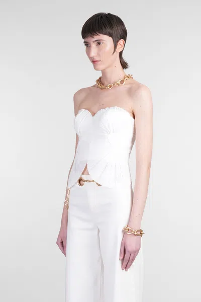 Cult Gaia Jace Topwear In White Cotton In White