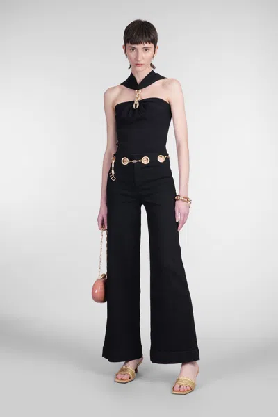 Cult Gaia Sydney Pants In Black Cotton In Black