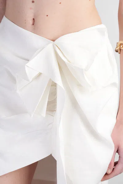 Cult Gaia Kit Skirt In White Linen In White