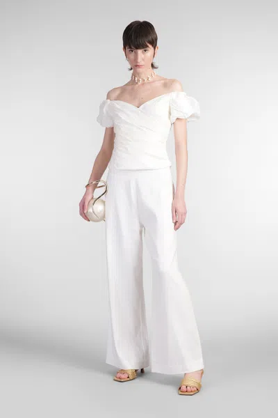 Cult Gaia Kora Pants In White Linen