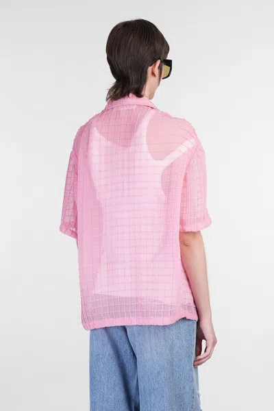 Séfr Sergio Shirt In Rose-pink Polyester In Pink