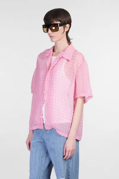Séfr Sergio Shirt In Rose-pink Polyester In Pink